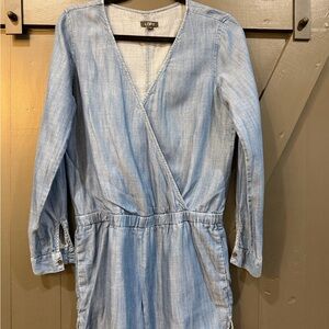 LOFT Light Blue Denim Romper